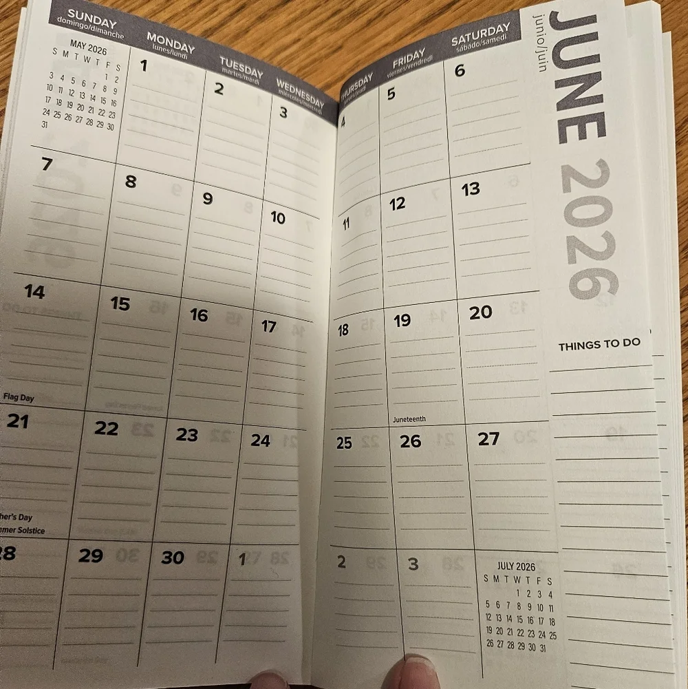 Striped Navy Monthly Planner - Multi-Color